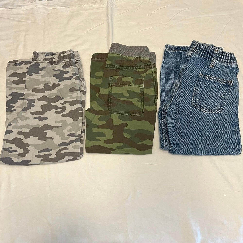 Lot of 3 Toddler Boys Pants size 5- Rustler Jeans and Camo pants (2538)